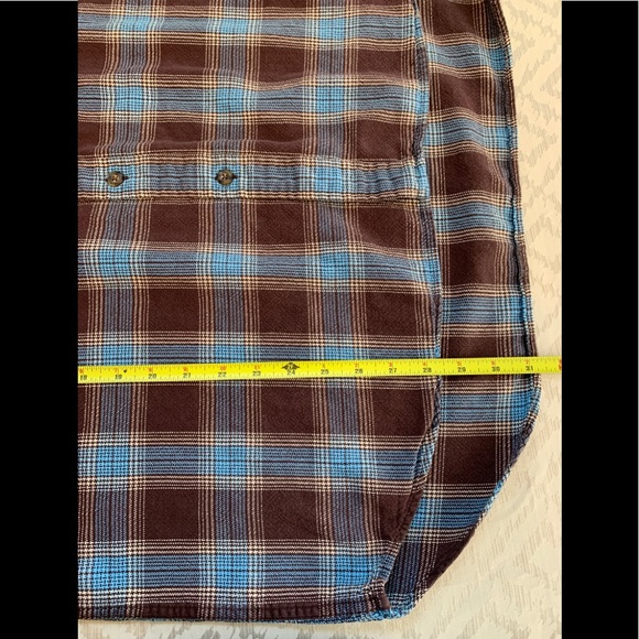 J Crew Men’s Large Long Sleeve Shirt Blue & Brown - Picture 7 of 8